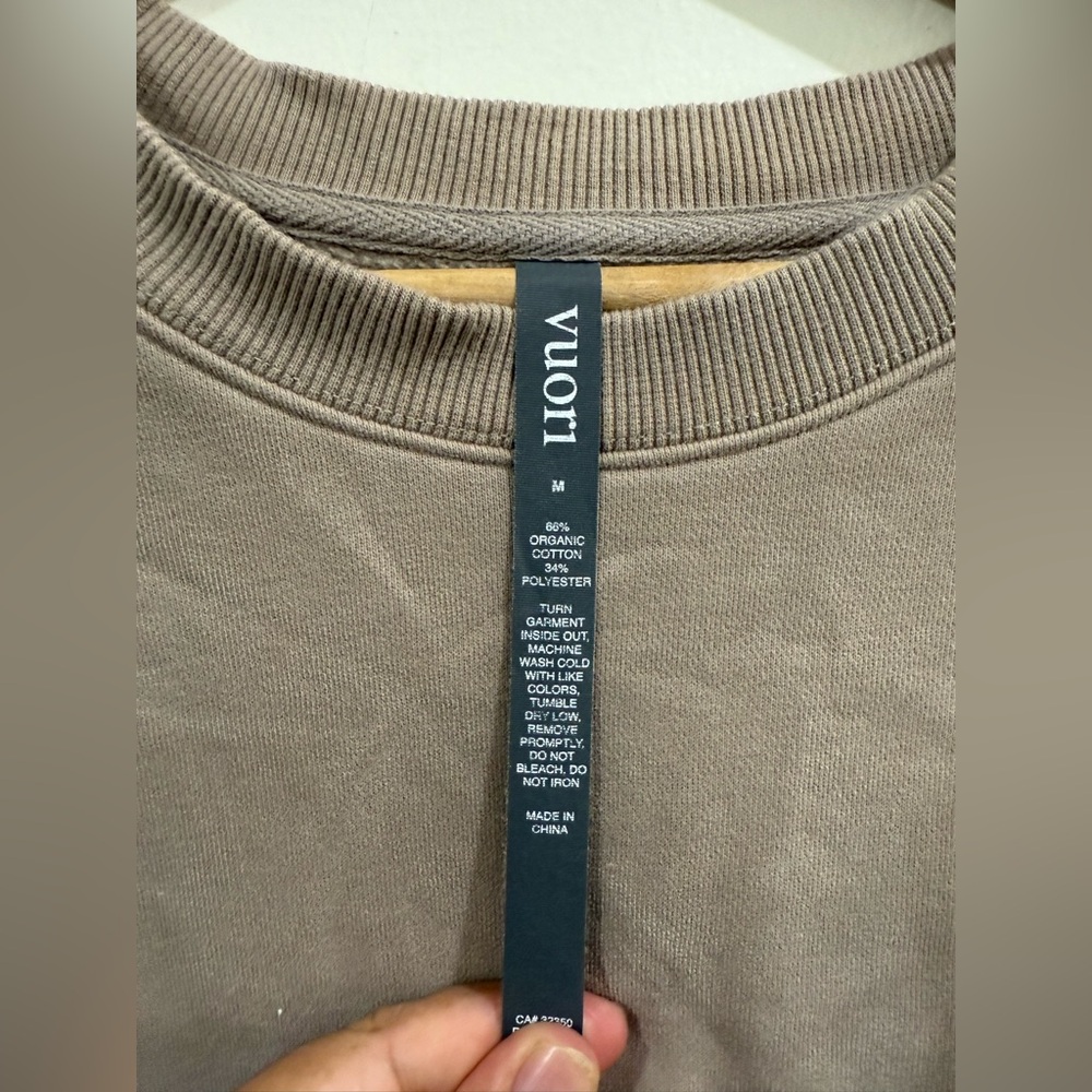 Vuori Taupe Crewneck Sweatshirt - Picture 2 of 3